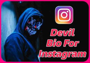 Devil Bio For Instagram