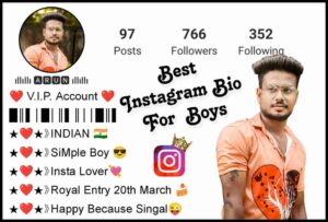 Instagram Bio For Boys